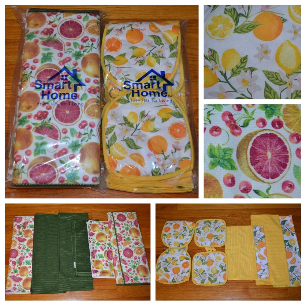 Set of two Smart Home kitchen essentials - towels, dish cloths & pot holders NWT